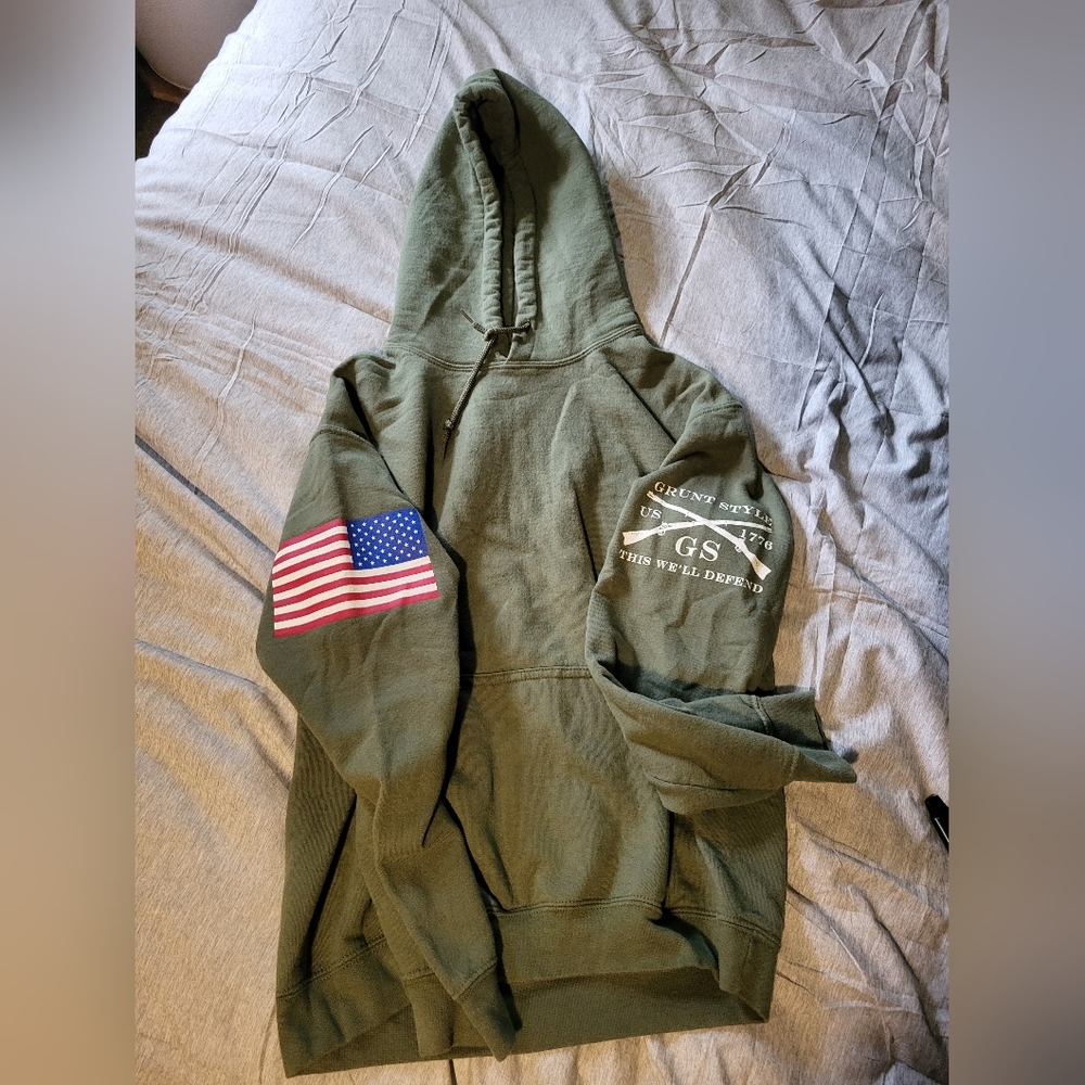 Green hoodie